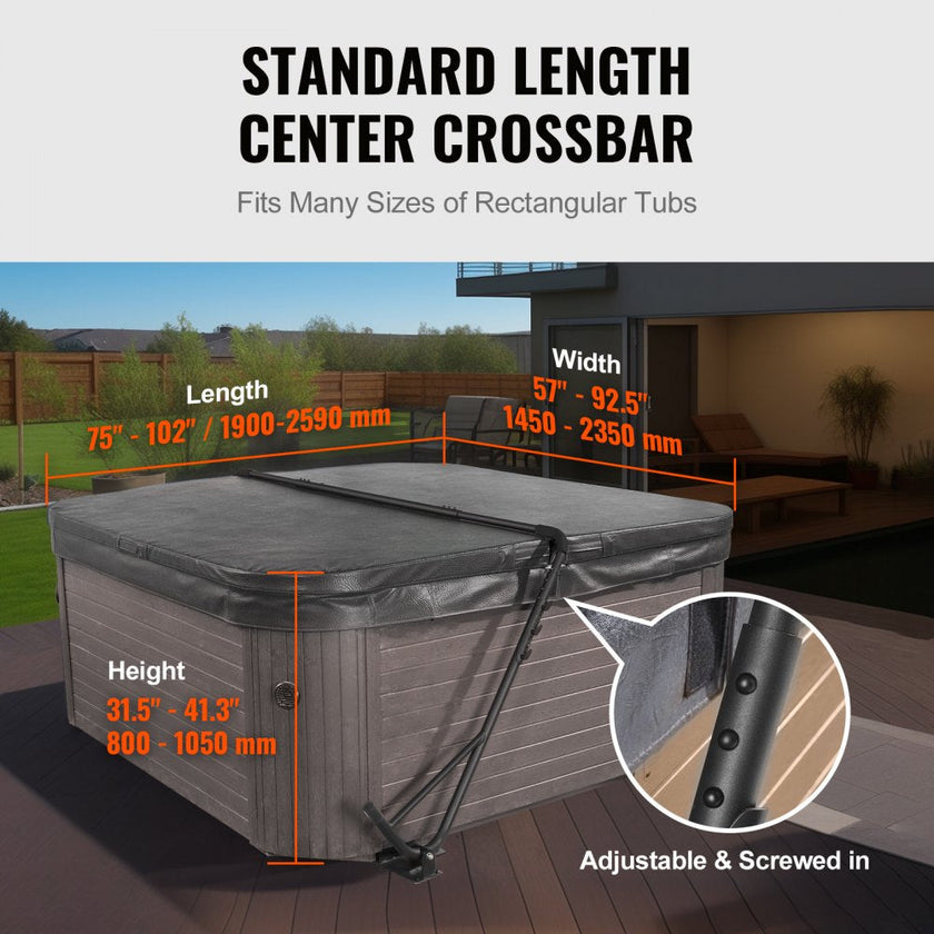 VEVOR Hot Tub Cover Lift, Spa Cover Lift, Height 31.5