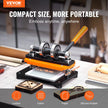 VEVOR Leather Cutting Machine, 7.1 x 3.9 in Embossing Plate Manual Die Cutter, 0.47 in Pressure Stroke Leather Embossing Machine, Dual Guide Shafts Die Cut Machine for Various of Materials