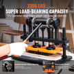 VEVOR Leather Cutting Machine, 10.2 x 4.7 in Embossing Plate Manual Die Cutter, 0.47 in Pressure Stroke Leather Embossing Machine, Dual Guide Shafts Die Cut Machine for Various of Materials