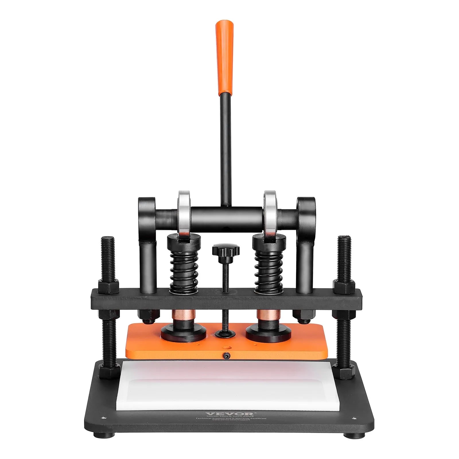 VEVOR Leather Cutting Machine, 11 x 5.5 in Embossing Plate Manual Die Cutter, 0.47 in Pressure Stroke Leather Embossing Machine, Dual Guide Shafts Die Cut Machine for Various of Materials