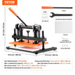 VEVOR Leather Cutting Machine, 14.2 x 10.2 in Embossing Plate Manual Die Cutter, 0.47 in Pressure Stroke Leather Embossing Machine, Dual Guide Shafts Die Cut Machine for Various of Materials