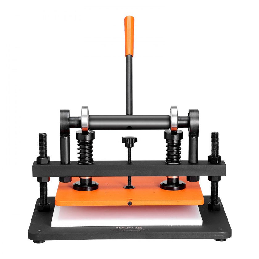VEVOR Leather Cutting Machine, 14.2 x 10.2 in Embossing Plate Manual Die Cutter, 0.47 in Pressure Stroke Leather Embossing Machine, Dual Guide Shafts Die Cut Machine for Various of Materials