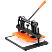 VEVOR Leather Cutting Machine, 14.2 x 10.2 in Embossing Plate Manual Die Cutter, 0.47 in Pressure Stroke Leather Embossing Machine, Dual Guide Shafts Die Cut Machine for Various of Materials