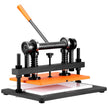 VEVOR Leather Cutting Machine, 14.2 x 10.2 in Embossing Plate Manual Die Cutter, 0.47 in Pressure Stroke Leather Embossing Machine, Dual Guide Shafts Die Cut Machine for Various of Materials