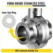 VEVOR Sanitary Butterfly Valve 1 Pack Stainless Butterfly Valve 3