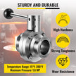 VEVOR Sanitary Butterfly Valve 1 Pack Stainless Butterfly Valve 3