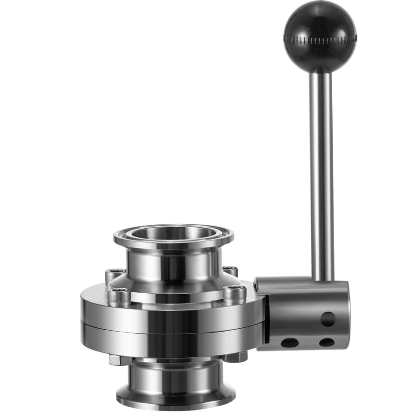 VEVOR Sanitary Butterfly Valve 1 Pack Stainless Butterfly Valve 3