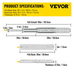 VEVOR Drawer Slides with Lock, 1 Pair 20 inch, Heavy-Duty Industrial Steel up to 500 lbs Capacity, 3-Fold Full Extension, Ball Bearing Lock-in & Lock-Out, Side Mount