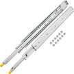 VEVOR Drawer Slides with Lock, 1 Pair 34 inch, Heavy-duty Industrial Steel up to 500 lbs Capacity, 3-Fold Full Extension, Ball Bearing Lock-in & Lock-Out, Side Mount