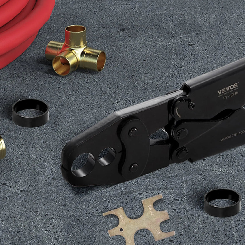 VEVOR PEX Crimping Tool, Dual Head Combo PEX Crimper Tool for 1/2