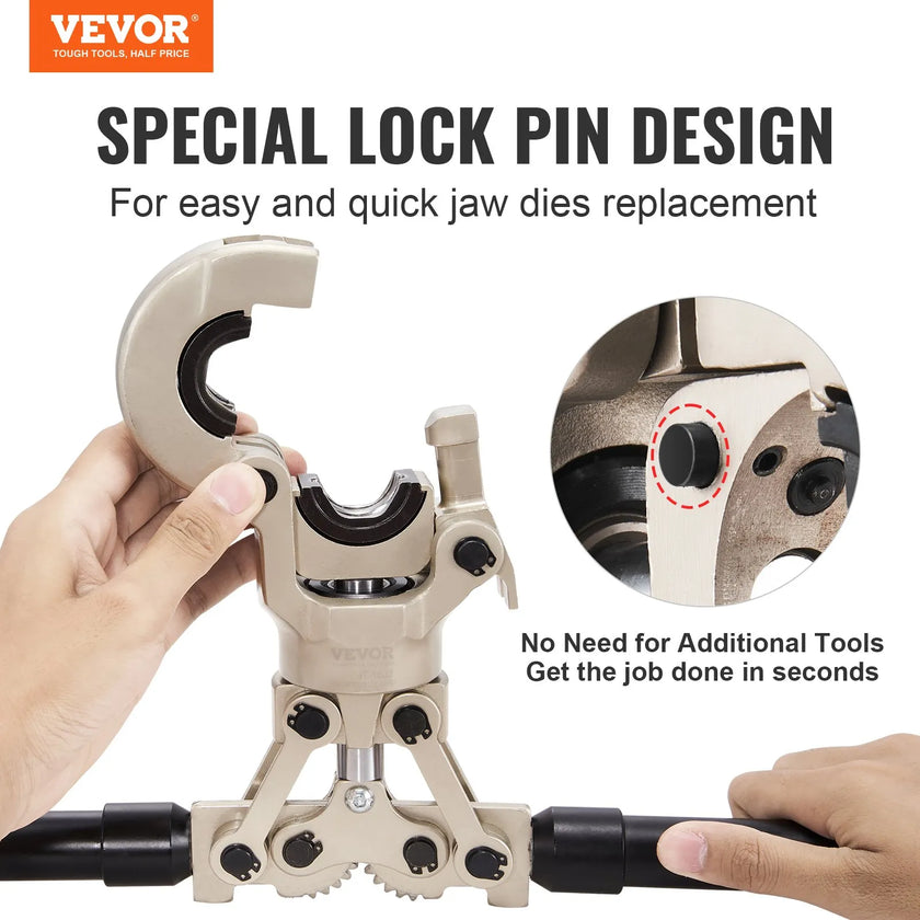 VEVOR Copper Press Tool Tube Fittings Crimping Kit, Pro Press Crimper with 1/2