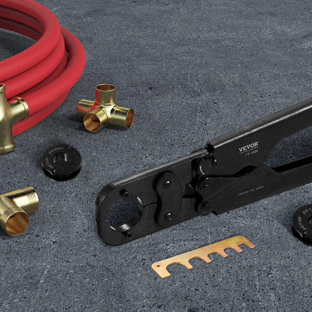 VEVOR PEX Pipe Crimping Tool Kit, Pro Press Crimper for 3/8