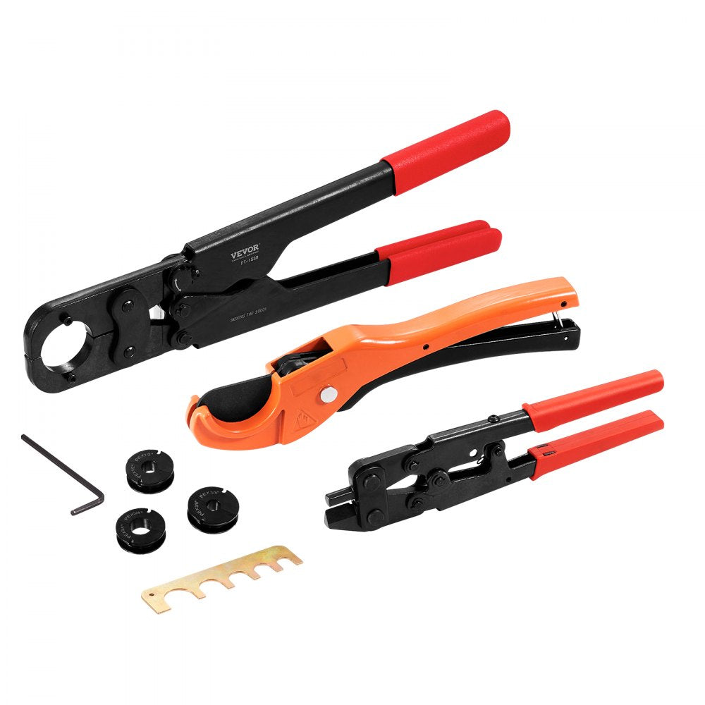 VEVOR PEX Pipe Crimping Tool Kit, Pro Press Crimper for 3/8