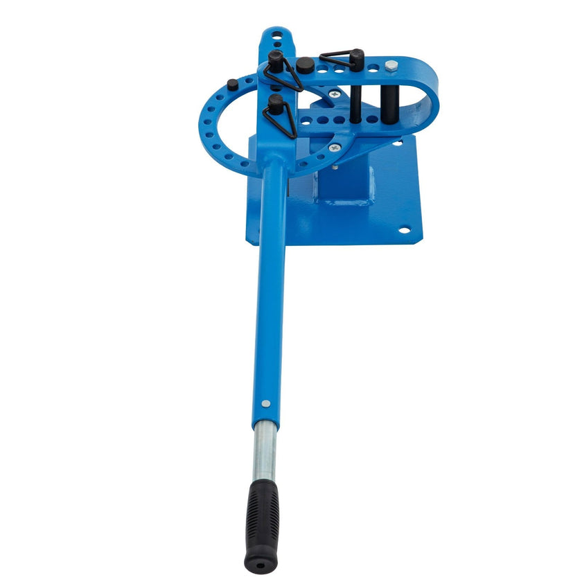 VEVOR YP-9 Manual Bench Top Compact Bender Pipe Bending Machine 7 Dies 1-3inch Metal Fabrication Tube Rod Pipe Bender 44ft Mount Powdercoat Telescoping Handle Maximum 5/8 Thick 1-15/16inch Width