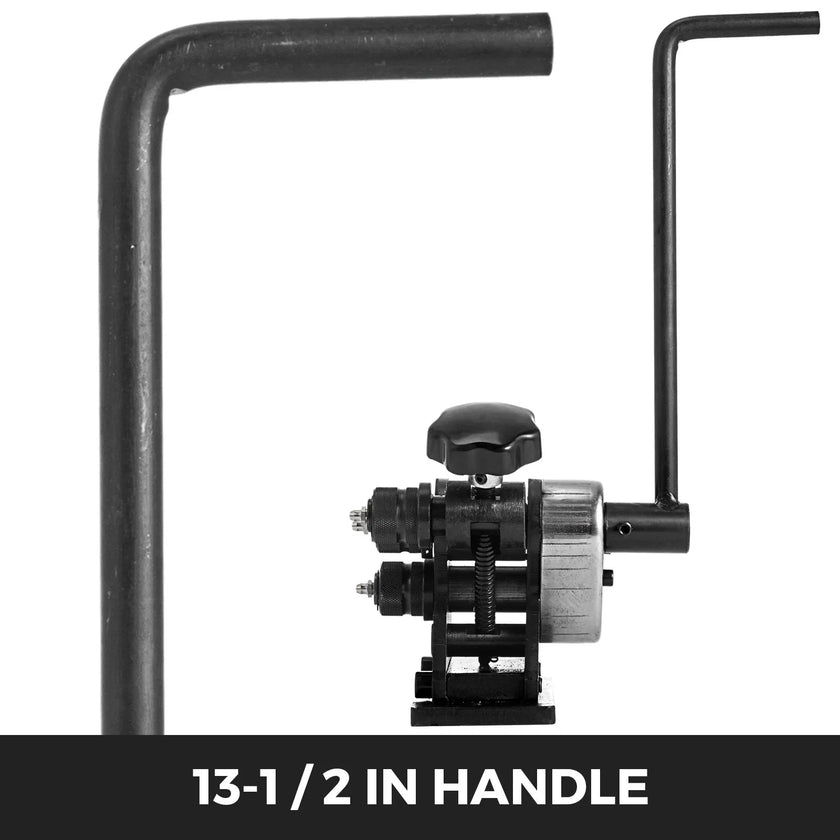 VEVOR Manual Plate Steel Ring Bender 13-1/2inch Single Pinch Portable Hand Crank Ring Handle Rolling 3inch And Larger Circular Rings