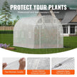 VEVOR Walk-in Tunnel Greenhouse 9.58x6.43x6.23ft Galvanized Frame PE Cover White