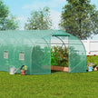 VEVOR Walk-in Tunnel Greenhouse 29.53x9.84x6.6ft Galvanized Frame PE Cover Green