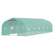 VEVOR Walk-in Tunnel Greenhouse 29.53x9.84x6.6ft Galvanized Frame PE Cover Green
