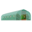 VEVOR Walk-in Tunnel Greenhouse 29.53x9.84x6.6ft Galvanized Frame PE Cover Green