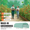 VEVOR Walk-in Tunnel Greenhouse 29.2x9.7x6.5ft Galvanized Frame PE Cover Green