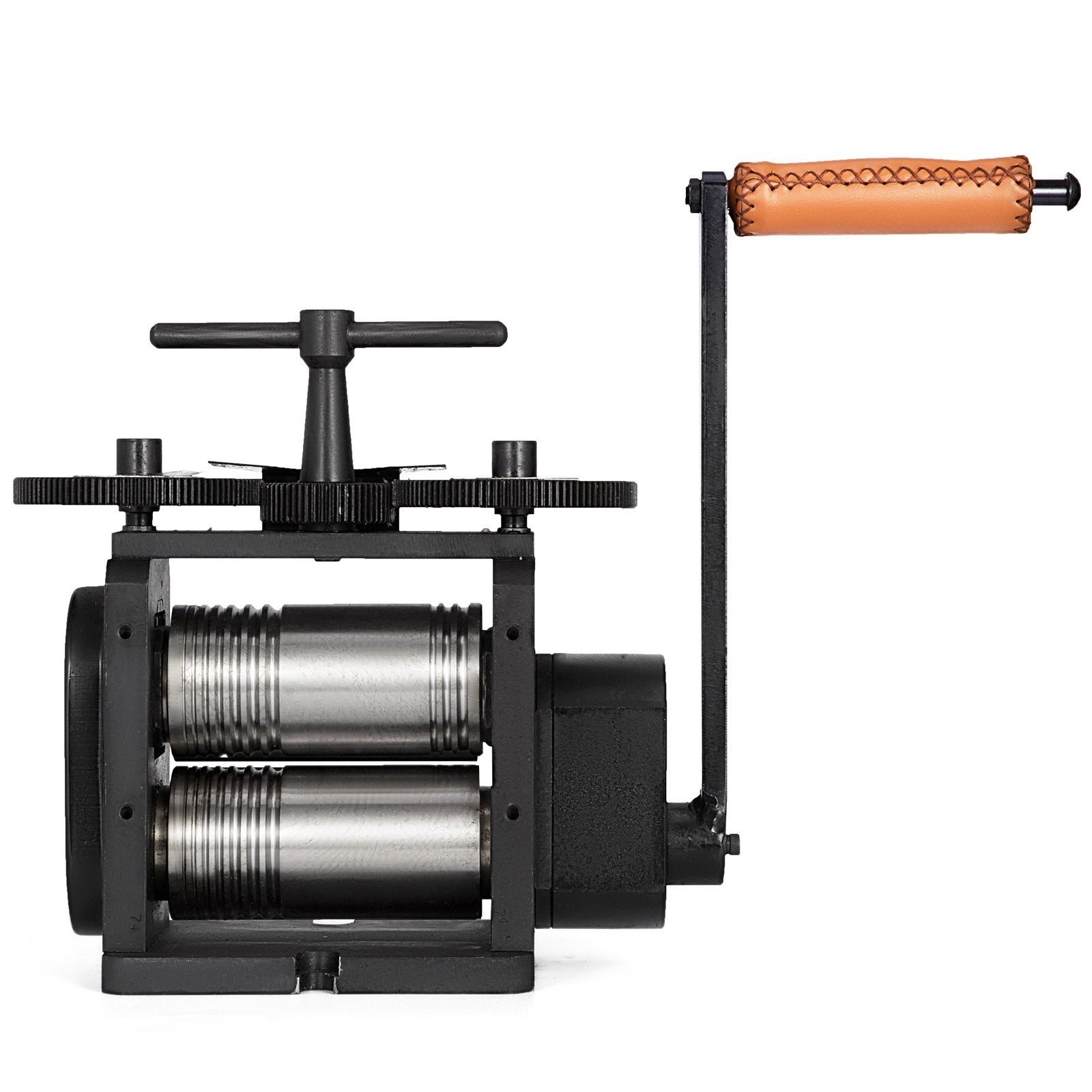 VEVOR Jewelry Combination Rolling Mill 110mm Width Flat Rolling Mill 55 mm Diameter Rollers Rolling Mill Press Gear Ratio 4:1 Jewelry Press Tabletting Tool for Jewelry Repair Design
