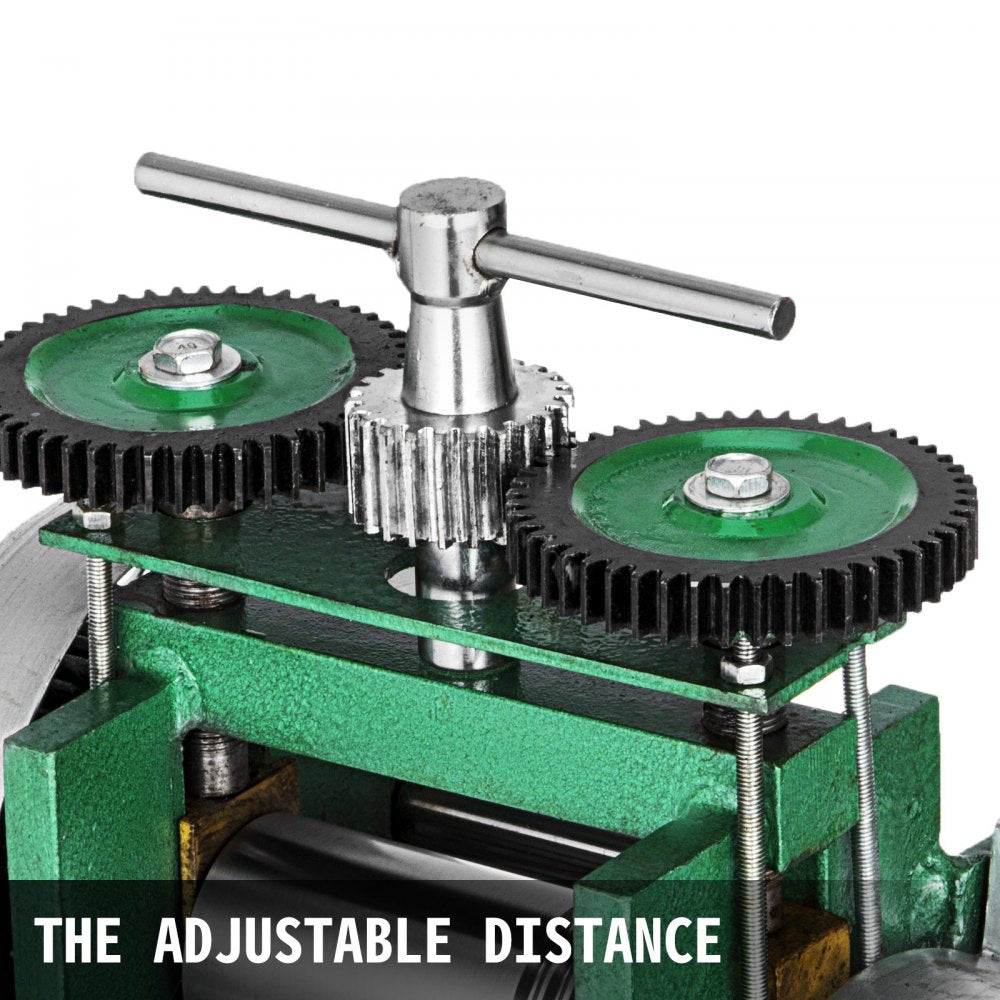 VEVOR Jewelry Combination Rolling Mill 120mm Width Flat Rolling Mill 55 mm Diameter Rollers Rolling Mill Press Gear Ratio 4:1 Jewelry Press Tabletting Tool for Jewelry Repair Design