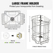 VEVOR Manual Honey Extractor, 2/4 Frames Honey Spinner Extractor, Stainless Steel Beekeeping Extraction, Honeycomb Drum Spinner with Lid, Apiary Centrifuge Equipment with Height Adjustable Stand