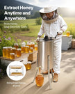 VEVOR Manual Honey Extractor 2 Frame Honey Spinner Beekeeping Stainless Steel