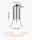 VEVOR Manual Honey Extractor 2 Frame Honey Spinner Beekeeping Stainless Steel