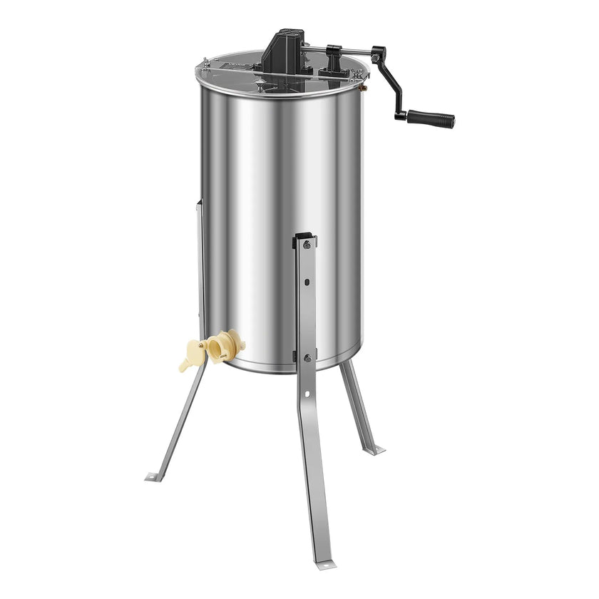 VEVOR Manual Honey Extractor 2 Frame Honey Spinner Beekeeping Stainless Steel