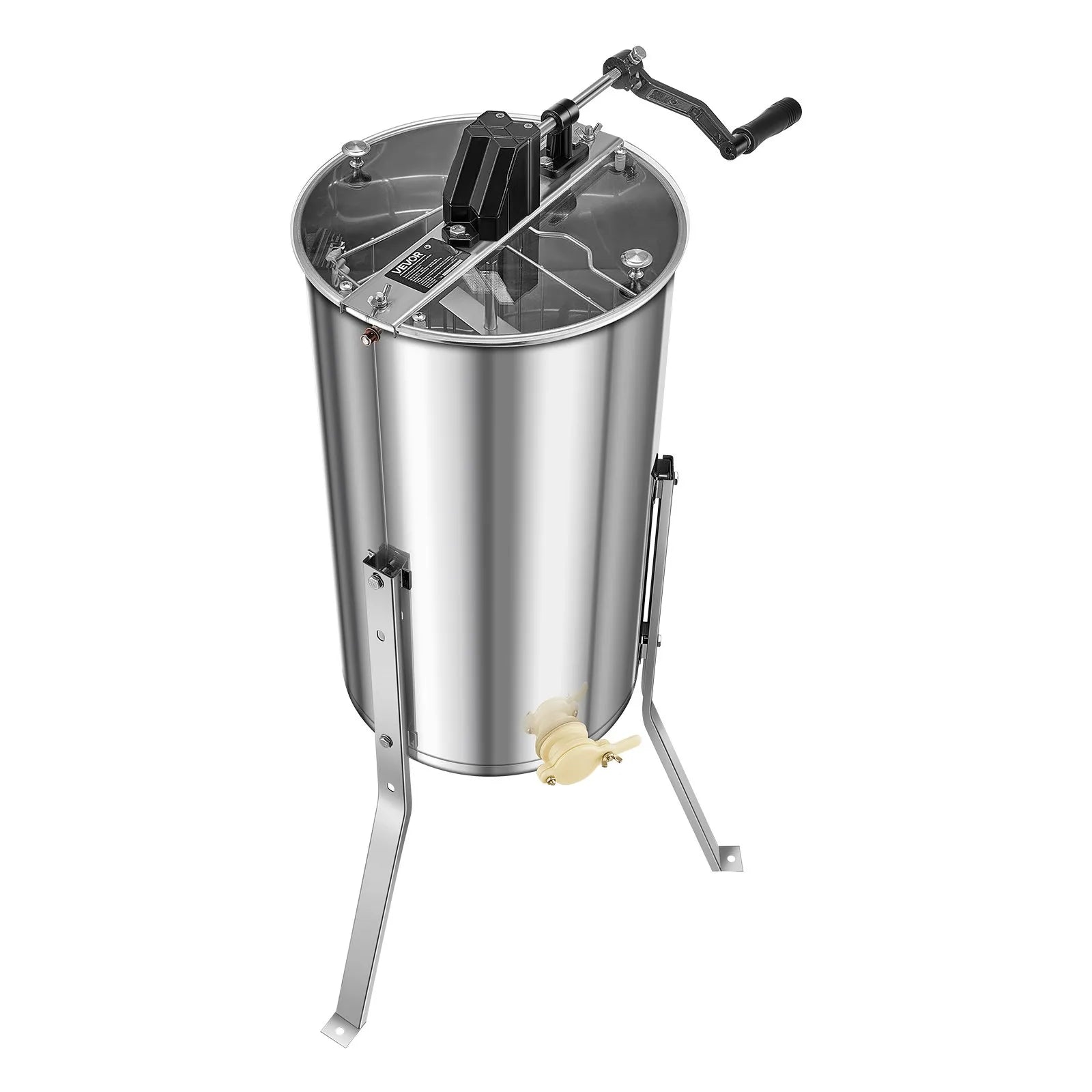 VEVOR Manual Honey Extractor 2 Frame Honey Spinner Beekeeping Stainless Steel