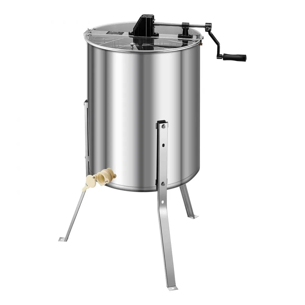 VEVOR Manual Honey Extractor 4/6 Frame Honey Spinner Beekeeping Stainless Steel