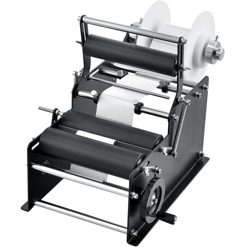 VEVOR Manual Round Labeling Machine, 15-20pcs/min, Bottle Label Applicator for Round Bottles, Adjustable Manual Round Bottle Labeler Suitable for Bottle Diameter 0.78-4.72 inches (with Pressing Bar)