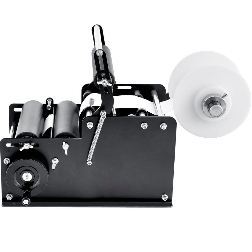 VEVOR Manual Round Labeling Machine, 15-20pcs/min, Bottle Label Applicator for Round Bottles, Adjustable Manual Round Bottle Labeler Suitable for Bottle Diameter 0.78-4.72 inches (with Pressing Bar)