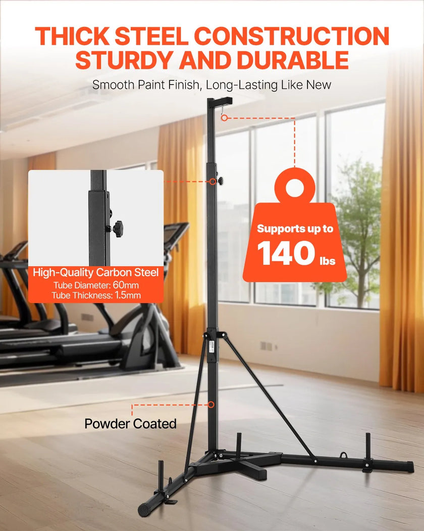 VEVOR Heavy Duty Punching Bag Frame Boxing Fitness Stand Steel Adjustable Height