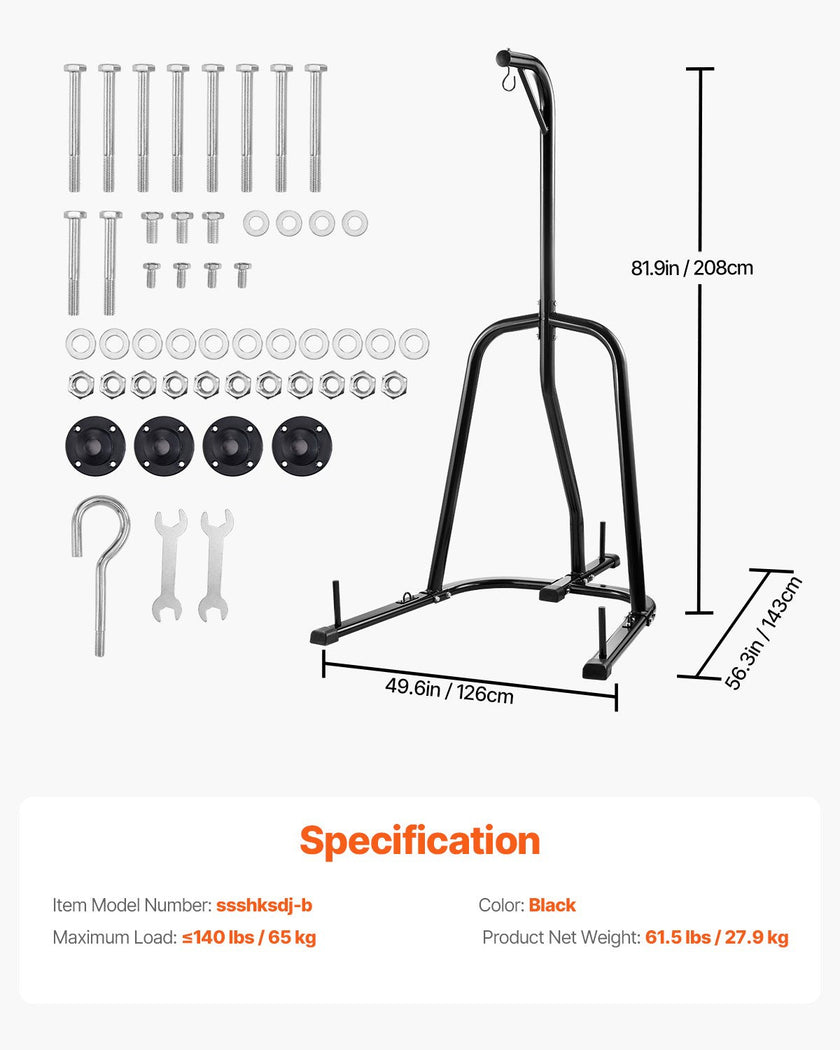 VEVOR Heavy Duty Punching Bag Frame Boxing Punching Stand Steel for Gym Fitness