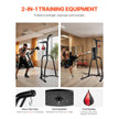 VEVOR 2 in 1 Punching Bag Stand, Steel Heavy Duty Workout Equipment, Adjustable Height Boxing Punching Bag and Speed Bag Stand, Freestanding Sandbag Rack