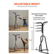 VEVOR 2 in 1 Punching Bag Stand, Steel Heavy Duty Workout Equipment, Adjustable Height Boxing Punching Bag and Speed Bag Stand, Freestanding Sandbag Rack