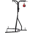 VEVOR 2 in 1 Punching Bag Stand, Steel Heavy Duty Workout Equipment, Adjustable Height Boxing Punching Bag and Speed Bag Stand, Freestanding Sandbag Rack