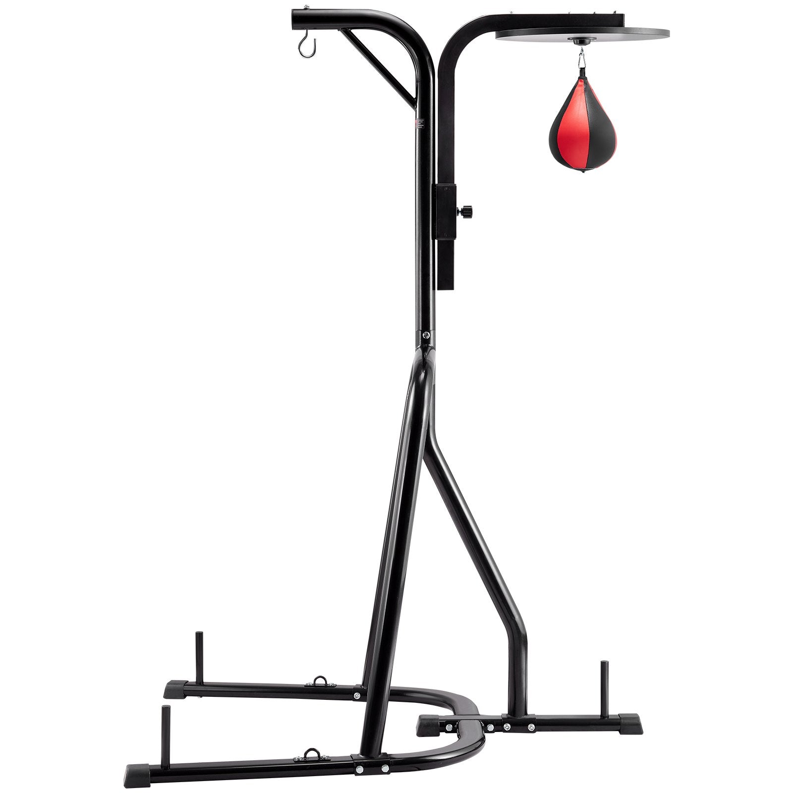 VEVOR 2 in 1 Punching Bag Stand, Steel Heavy Duty Workout Equipment, Adjustable Height Boxing Punching Bag and Speed Bag Stand, Freestanding Sandbag Rack