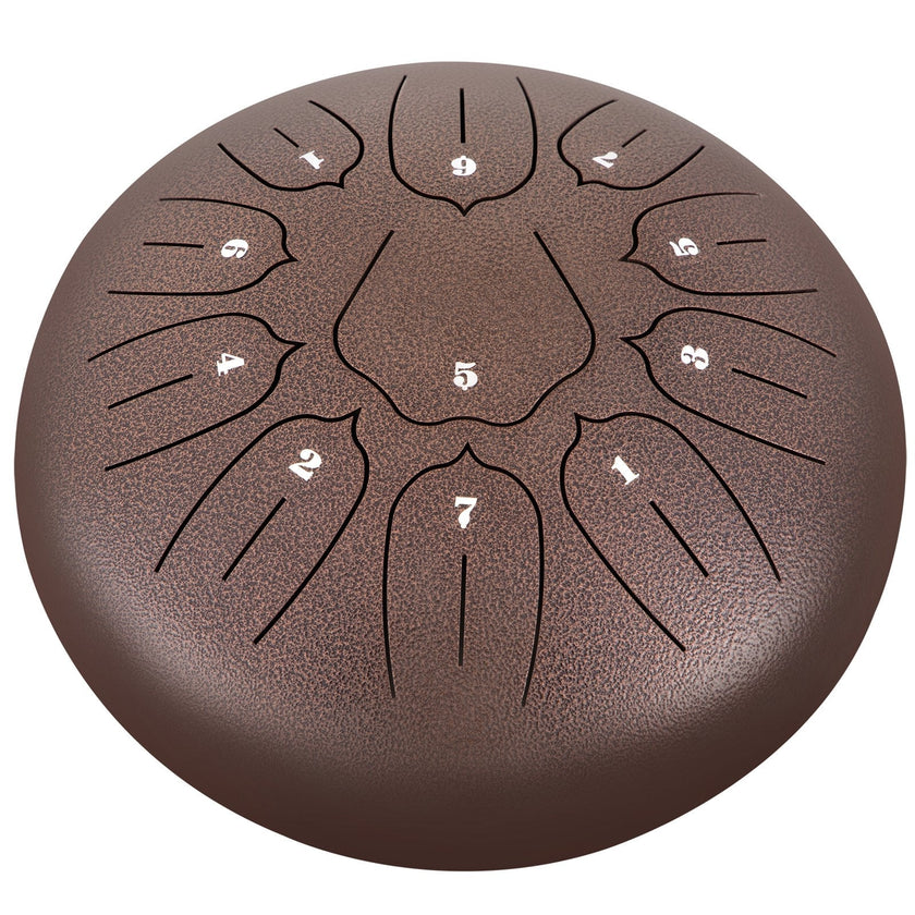 VEVOR Steel Tongue Drum 11 Notes 10 inches Percussion Instrument with Bag, Book, Mallets, Finger Picks