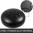VEVOR Steel Tongue Drum - 8 Notes 10 inches - Percussion Instrument - Handpan Drum with Bag, Book, Mallets, Finger Picks (Black)