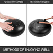 VEVOR Steel Tongue Drum - 8 Notes 10 inches - Percussion Instrument - Handpan Drum with Bag, Book, Mallets, Finger Picks (Black)