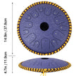 VEVOR Tongue Drum 14 Notes Dish Shape Drum 14.9 Inches Manual Percussion Pure Copper Tongues 14 Notes Steel Tongue Handpan Drum with Rope Decoration and Mallets Bag Music Book Finger Picks Purple