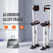 VEVOR Drywall Stilts, 18''-30'' Adjustable Aluminum Tool Stilts with Protective Knee Pads, Durable and Non-slip Work Stilts for Sheetrock Painting, Walking, Taping, Silver