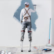 VEVOR Drywall Stilts, 18''-30'' Adjustable Aluminum Tool Stilts with Protective Knee Pads, Durable and Non-slip Work Stilts for Sheetrock Painting, Walking, Taping, Silver