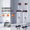 VEVOR Drywall Stilts, 24''-40'' Adjustable Aluminum Tool Stilts with Protective Knee Pads, Durable and Non-slip Work Stilts for Sheetrock Painting, Walking, Taping, Silver
