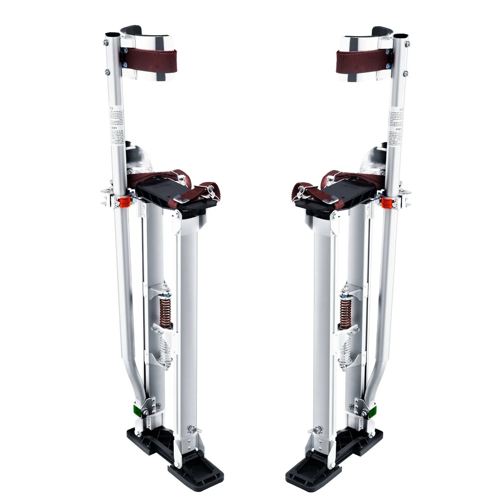 VEVOR Drywall Stilts, 24''-40'' Adjustable Aluminum Tool Stilts with Protective Knee Pads, Durable and Non-slip Work Stilts for Sheetrock Painting, Walking, Taping, Silver