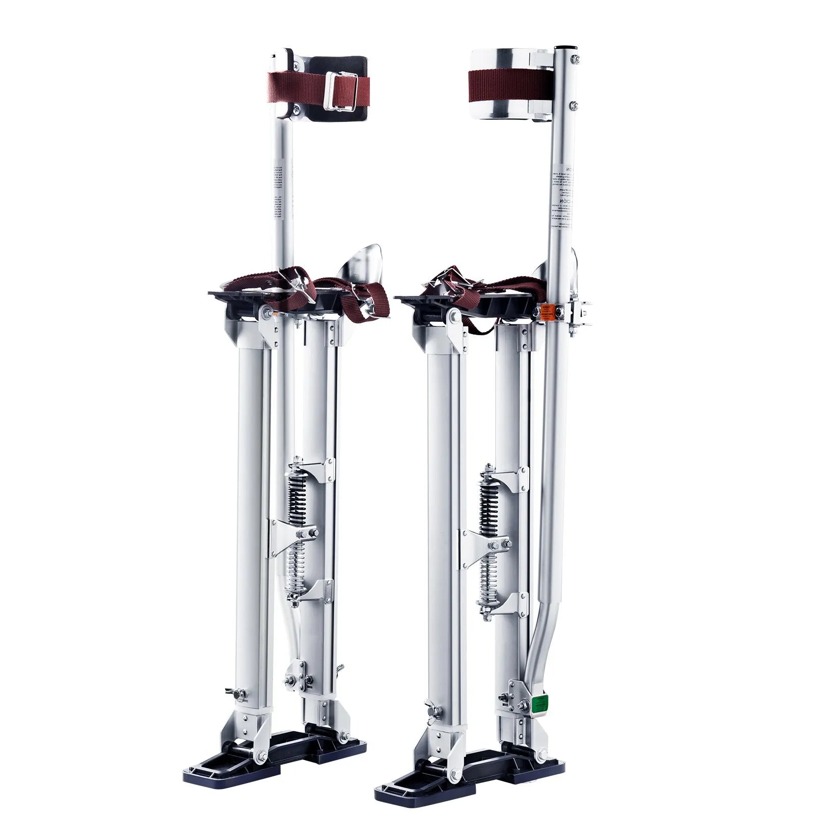 VEVOR Drywall Stilts, 24''-40'' Adjustable Aluminum Tool Stilts with Protective Knee Pads, Durable and Non-slip Work Stilts for Sheetrock Painting, Walking, Taping, Silver