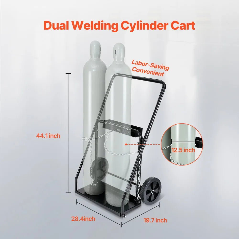 VEVOR Dual Welding Cylinder Cart Oxygen Acetylene Tank Cart with 10